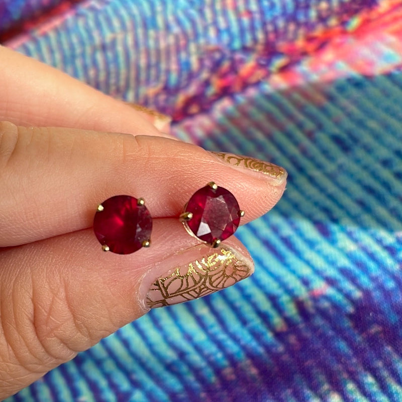 Vintage Ruby Earrings for Sale | AC Silver